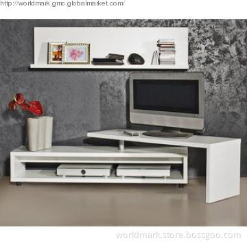 Swivel TV Stands with High gloss  Finish for Living Room